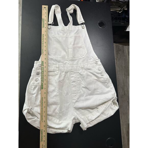 We The Free Ziggy Shortalls Short Overalls White Artist Classic Boho Size Small - Picture 5 of 10